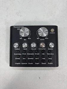V8 USB 5.0 Audio Sound Card External Headset Mic Webcast Live Broadcast - Picture 1 of 4