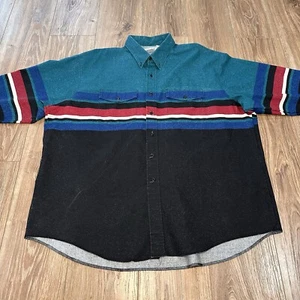Vintage Express Rider Brushpopper Inspired Western Button Down Striped Size 2XL - Picture 1 of 7