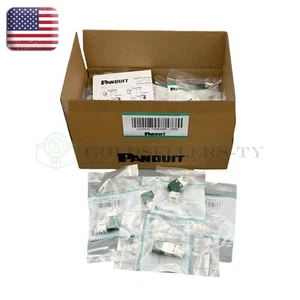 New Fits For Panduit Giga TX Cat6 jack Green BOX OF 50. Free shipping US - Picture 1 of 10