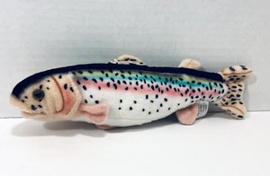 Juguete de peluche de pez trucha arco iris Cabin Critters 2022 10" pulgadas de largo - Imagen 1 de 24