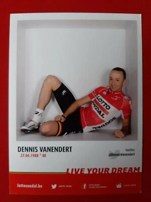 CYCLISME carte cycliste DENNIS VANENDERT équipe LOTTO SOUDAL 2015 - Photo 1/2