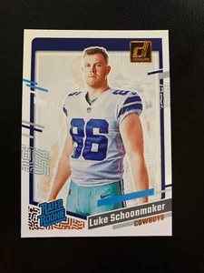 2023 PANINI DONRUSS LUKE SCHOONMAKER RATED ROOKIE CANVAS PORTRAIT #18 NM DALLAS - Picture 1 of 2