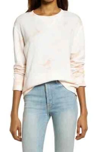 Faherty Clementine Batik Oasis Damen-Sweatshirt Frottee Rundhalsausschnitt neu mit Etikett - Bild 1 von 6