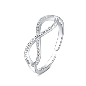 MULA European 925 Sterling Silver Ring AAA CZ Forever Love For Women Jewelry - Picture 1 of 5