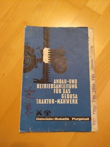 Gebusa Busatis Mähwerk Mähbalken Anleitung - Bild 1 von 6