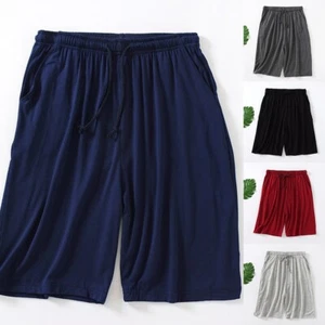 Mens Baggy Homewear Shorts Modal Pajamas Sleepwear Gym Yoga Drawstring Pants - Picture 1 of 17