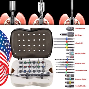 Dental Implant Fixture &Broken Screw Removal Kit Remove Surgical Tool Remover US - Picture 1 of 24