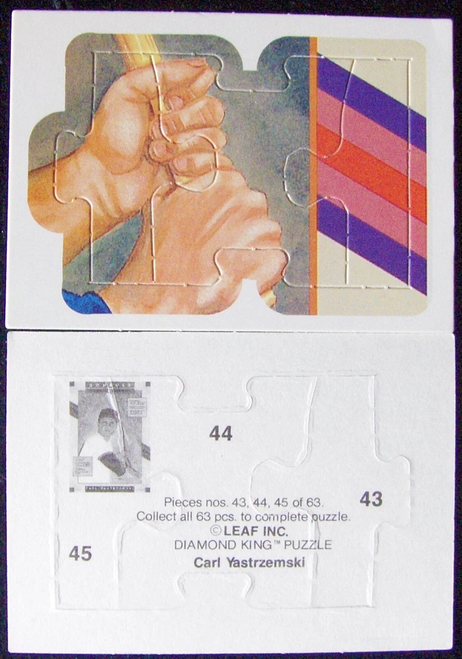 Leaf 1989 Diamond Kings. Carl Yastrzemski puzzle cards ##43. 44 and 45 NEW - Image 1 of 1