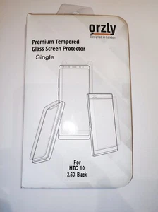 Orzly Full Glass 2.5D Black Pro-Fit Tempered Glass Screen Protector for HTC 10 - Picture 1 of 2