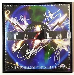 TESLA band SIGNED Mechanical Resonance Framed Album Flat PSA/DNA Autographed - Picture 1 of 6