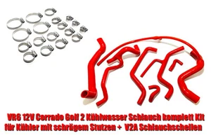 Kühlwasserschläuche für VW Golf 2 Corrado 2.8 VR6 Silikon Kühl Schlauch Rot - Bild 1 von 11