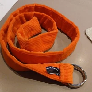 RARE Ralph Lauren Bright Orange Corduroy Belt - Picture 1 of 7