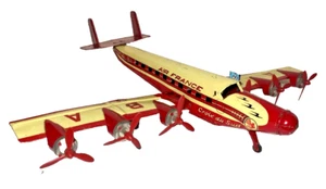 JOUSTRA AIR FRANCE 6 ENGINE CROIX De SUD F-Alba TIN LITHO FRICTION AIRPLANE - Picture 1 of 14