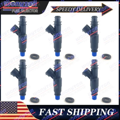 Комплект из 6 топливных форсунок для стандартного FJ194 MAZDA MPV 3.0 1989-1998 JE15-13-250 - Изображение 1 из 4