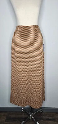 Maxi falda a cuadros marrón y naranja vintage años 60 70 nueva con etiquetas de Dalton Foto 1 de 4