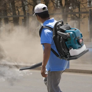 75,6cc Benzin Laubsauger Rucksack Laubbläser 4-Takt Motor Blasgerät Laubgebläse - Bild 1 von 24