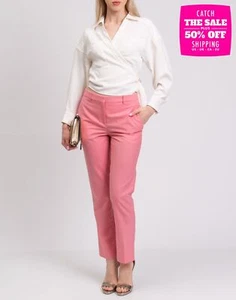 PVP €345 IRO Crepé Cintura Top Blusa FR34 US2 UK6 XS Blanco Mangas Largas Bolsillos - Imagen 1 de 6