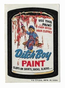 1974 Wacky Packages Ditch Boy Paint 6th Series 