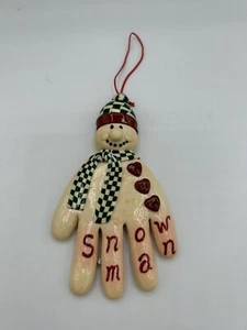vintage snow man habdcrafted cookie like christmas ornament - Picture 1 of 2
