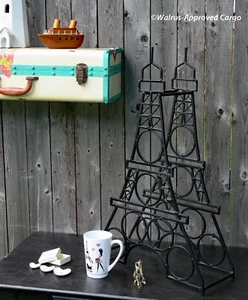 EIFFELTURM WEINREGAL + SCHLÜSSELANHÄNGER, PARIS HUNDEWANDERBECHER UND KLEINE HERZSCHALEN - Bild 1 von 12