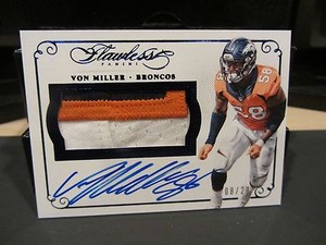 Panini Flawless On Card Autograph Jersey Broncos Von Miller 08/20  2016