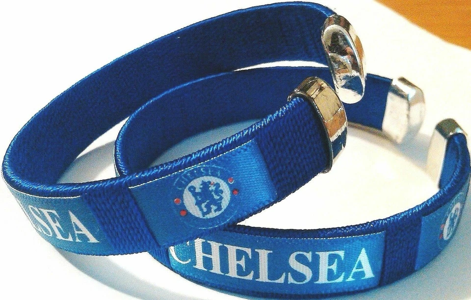 NEW! Two (2) Chelsea FC 2023 Soccer Football Team Wristband Wristlet Bracelets! - Image 1 of 1