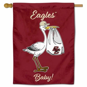 Boston College New Baby Gift Decorative House Flag - Picture 1 of 3