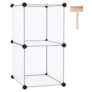 Cube Storage, 2-Cube Organizer Unit, Plastic Closet Storage Shelf, DIY Booksh... - Picture 1 of 8