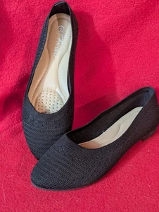 Nuevos Zapatos Forever Mujer Ballet Tejidos Básicos Planos Punta Negros Talla 6 - Imagen 1 de 5