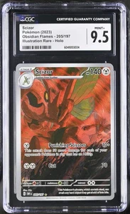 CGC 9.5 Scizor 205/197 IR Obsidian Flames OBF Pokemon Card - Picture 1 of 2