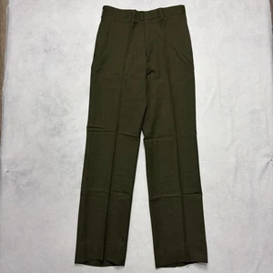 Pantalones de lana Serge para hombre 32x32 sarga verde campo ejército pantalones militares aire libre - Imagen 1 de 12