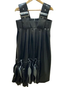 COMME des GARCONS Other 24 Years Leather Ruffle Sleeveless Dress XS Black Used - Picture 1 of 5