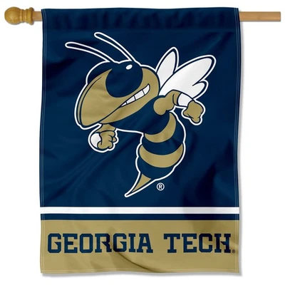 Chaquetas amarillas Georgia Tech con logotipo de marca de palabra bandera de casa Foto 1 de 3