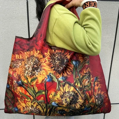 ¡Nuevo!  Muy bonito!  Bolso de Mano "Floral" Simple de Comestibles/Viaje... ¡Estilo! Foto 1 de 4