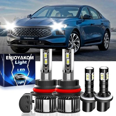 Kit combinado de faros LED blancos altos/bajos + faros antiniebla para Ford Taurus 1992-2007 Foto 1 de 4