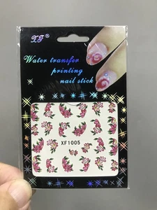1Sheet/Lot Popular Exquisite Water Transfer DIY Nail Sticker XF1005 - Picture 1 of 1