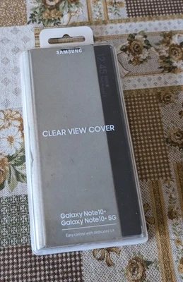 CLEAR VIEW COVER per SAMSUNG GALAXY NOTE 10 PLUS (EF-ZN975) GRIGIA - Immagine 1 di 4