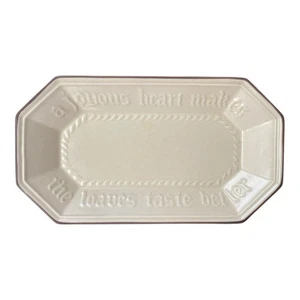 Plato de pan Pfaltzgraff Un corazón alegre hace que los panes tengan mejor sabor - Imagen 1 de 2