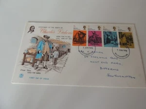 1970 Charles Dickens Official First Day Cover With 4 Dickens Stamps - Picture 1 of 1