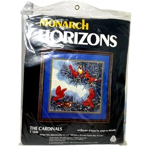 Monarch Horizons 1981 Needlepoint Kit - The Cardinals T1346 by Roger W Reinardy - Picture 1 of 4