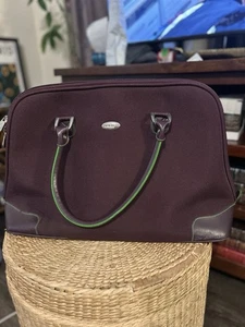 Equipaje de mano vintage Pierre Cardin grande borgoña para pasar la noche bolso de fin de semana - Imagen 1 de 11