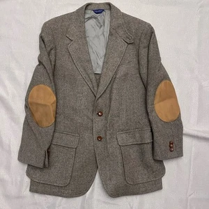 VTG Pendleton Country Traditionals Sport Coat 40R Multi Herringbone Wool Blazer - Picture 1 of 12