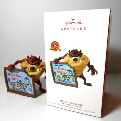 2018 Hallmark Ornament Looney Tunes Tazmanian Devil Taz Devil May Hare MIB - Image 1 of 2