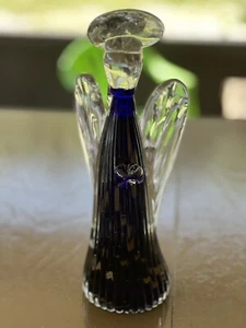 Kobaltblau/Abenteuer Kunst Glas mundgeblasen Engel Figur 11 Zoll - Bild 1 von 5