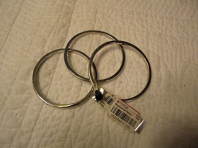 NUEVO CON ETIQUETAS Pulsera Guess Plata Metal Transparente Diamantes de Imitación, Juego de 3, ver abajo Foto 1 de 2