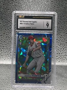 2021 Bowman Chrome Sapphire Andrew Painter CSG 9 MINT - Picture 1 of 1