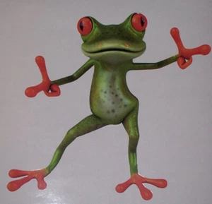 Peace Sign Tree Frog Decal Sticker Decals Stickers Car Truck SUV Jeep Frogs - Picture 1 of 2
