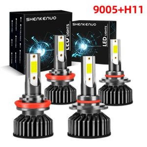 4 HB3 H11 9005 LED headlight bulb combo beam for 2007-2010 Mazda CX9 dual side - Picture 1 of 14