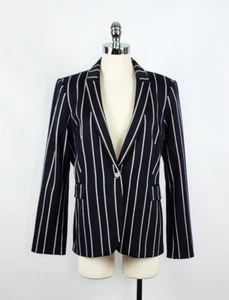 Tommy Hilfiger Classic Striped Single Breasted Blazer Woman's Size 14 - Picture 1 of 7