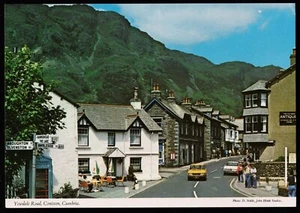 Yewdale Road Black Bull Inn Old Man Antiques Coniston Cumbria Postcard - Picture 1 of 2